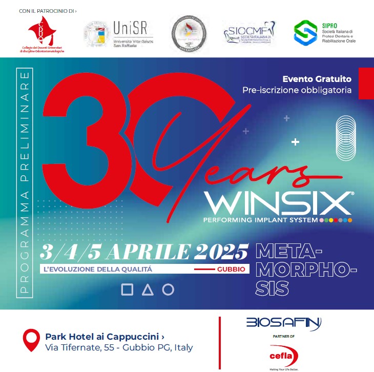 META-MORPHO-SIS                       30 Years WINSIX / L’evoluzione della qualità – Evento gratuito, preiscrizione obbligatoria